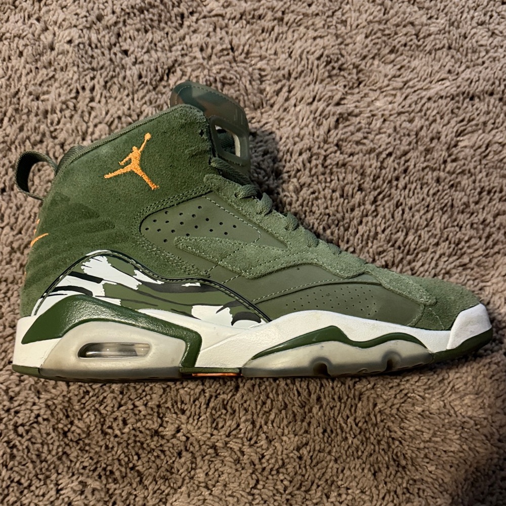 Jordan Green and Orange Sneakers